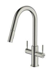 Clearwater Topaz, Dual Lever, J-Spout, Pull Out Spray Kitchen Mixer Tap
