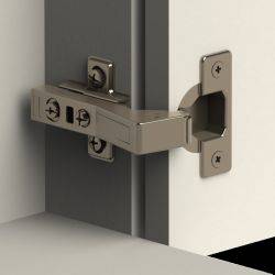 Hafele Metalla 310, 90 degree click on kitchen cabinet hinge - Nickel plated