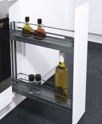 Storage Basket Set, for Cabinet Width 150 mm, 90°, Vauth-Sagel VS SUB Slim - Lava grey