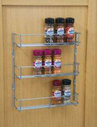 Spice and Packet Rack, Three Tier, Mesh or Linear Wire, Depth 55 mm