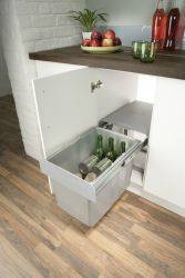Ekko - 400 mm door, 1 bin - under sink pull out kitchen cupboard bin