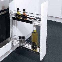 Storage Basket Set, for Cabinet Width 150 mm, 90°, Vauth-Sagel VS SUB Slim - Chrome plated