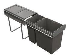 Tek - 300mm door, 2 bins - under sink pull out kitchen cupboard bin