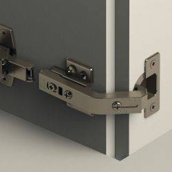 Hafele Metalla 310, 135 degree click on soft close kitchen cabinet hinge - Nickel plated