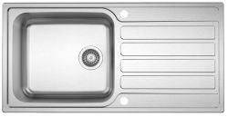 Clearwater Indio Stainless Steel Large Single Bowl & Reversible Drainer Inset Kitchen Sink - Stainless Steel