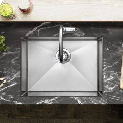 Clearwater Jazz Stainless Steel 550mm Single Bowl Inset or Undermount Kitchen Sink