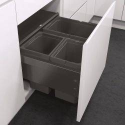 Vauth Sagel ENVI Space Pro - 500mm door, 3 bins - integrated under drawerline pull out kitchen cupboard bin
