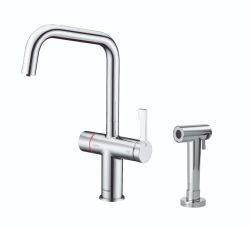 Clearwater Magus 4, Single Lever, U-Spout, 4-in-1 Filtered Water & Instant Boiling Water Kitchen Tap with Pull Out Hand Spray