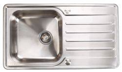 Häfele Abbey Polished Stainless steel 340 mm Single bowl Inset Kitchen Sink with drainer