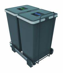 Ecofill - 400mm door, 2 bins - pull out kitchen cupboard bin