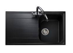 Rangemaster Amethyst Granite 348 mm Single bowl Inset Kitchen Sink with drainer - AME860