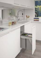 Stanto - 450mm door, 2 bins  - integrated under counter pull out kitchen cupboard bin