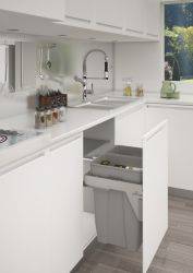 Stanto - 600mm door, 2 bins - integrated under counter pull out kitchen cupboard bin