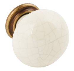 Knob, Iron and Ceramic, Ø 36 mm, Edstone