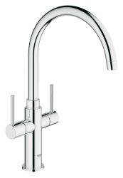 Grohe Ambi Cosmopolitan, Dual lever, C-Spout, Polished chrome Kitchen Mixer Tap