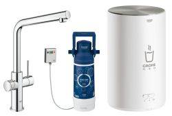 Grohe Red II Duo L-Spout 3 Litres Instant Hot Water and Mixer Tap