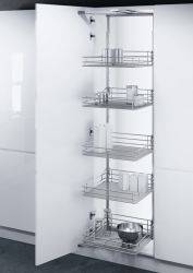 Vauth-Sagel Tal Gate, Swing Out Larder Unit - Saphir Mesh Chrome Wire Baskets