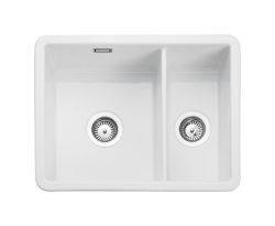 Rangemaster Rustique Ceramic White Ceramic 1.5 bowl Undermount Kitchen Sink - CRUB3216