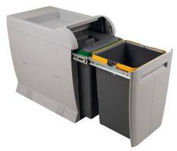 City - 400mm door, 2 bins - under sink pull out kitchen cupboard bin