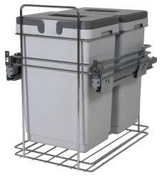 Kombi over extension - 400mm door, 2 bins - pull out kitchen cupboard bin