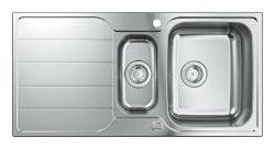 Grohe K500 Stainless steel 1.5 bowl Inset Kitchen Sink with drainer - 31 576 SD0