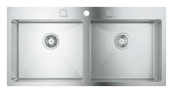 Grohe K800 Stainless steel 2 bowl Inset or Undermount Kitchen Sink - 31585SD1