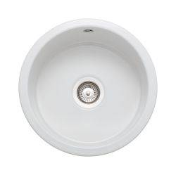 Rangemaster Rustique White Ceramic 385mm Undermount or Insetmount Kitchen Sink