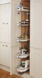 Hafele, Swing Out Larder Unit - Chrome Wire Solid White Base