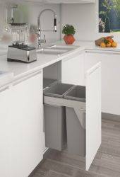 Stanto - 500mm door, 2 bins - integrated under counter pull out kitchen cupboard bin