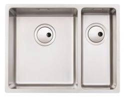 Abode Matrix R15 Brushed Stainless steel 1.5 bowl Square Inset or Undermount Kitchen Sink