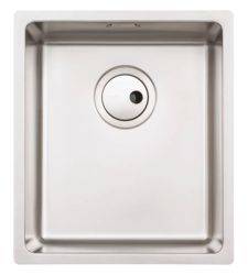 Abode Matrix R15 Brushed Stainless steel 340 mm Inset or Undermount Kitchen Sink
