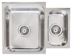 Hafele Christina Polished Stainless steel 1.5 bowl Undermount Kitchen Sink