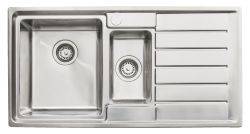 Hafele Veneto Satin Stainless steel 1.5 bowl Inset Kitchen Sink with drainer
