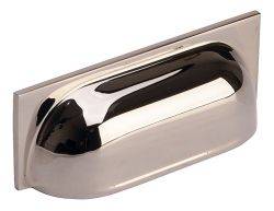 Albury Brass Kitchen Door Cup Pull Handle