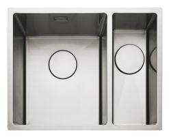 Rangemaster Kube Brushed Stainless steel 1.5 bowl Inset or Undermount Kitchen Sink