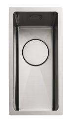 Rangemaster Kube Brushed Stainless steel 180 mm Inset or Undermount Kitchen Sink