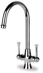 Clearwater Regent, Dual Lever, Swan Neck, Kitchen Mixer Tap