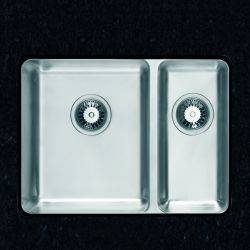 Clearwater Salsa Brushed Stainless steel 1.5 bowl Undermount Kitchen Sink - 600mm