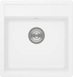 Schock CRISTADUR Green Line Mono N100S 434mm single bowl inset stainless steel kitchen sink with integrated waste kit  top-down view