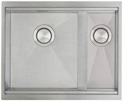 Clearwater Stark Smart Brushed Stainless steel 1.5 bowl Inset or Undermount Kitchen Sink - 600mm