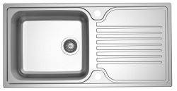Clearwater Starline Silk Stainless Steel Large Single Bowl & Reversible drainer Inset Kitchen Sink - Stainless Steel - Reversible drainer