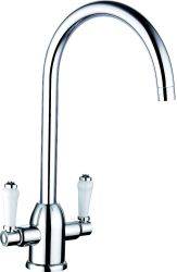 Clearwater Dephini, Dual Lever, Swan Neck, Kitchen Mixer Tap