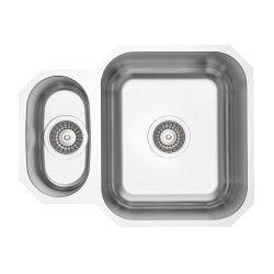 Clearwater Tango Undermount Stainless Steel 1.5 Bowls Inset or Undermount Kitchen Sink