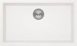 Schock CRISTADUR Kaia N-100XL single bowl undermount sink 700mm wide viewed from above showing granite composite bowl and integrated waste fitting