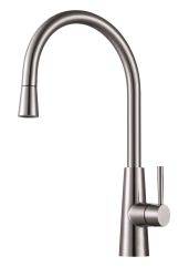 Clearwater Titania, Single Lever, Swan Neck, Pull Out Spray Kitchen Mixer Tap