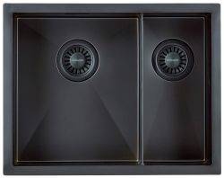 Clearwater Volta Black Stainless steel 1.5 bowl Inset or Undermount Kitchen Sink