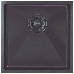 Clearwater Volta Black Stainless steel 400 mm Inset or Undermount Kitchen Sink