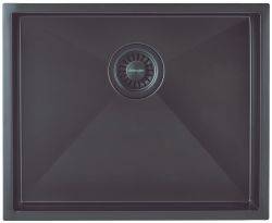 Clearwater Volta Black Stainless steel 500 mm Inset or Undermount Kitchen Sink