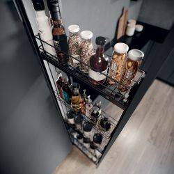 Pull Out Larder Unit, with Storage Baskets for Cabinet Width 150 mm, Vauth-Sagel VS TAL WIRO