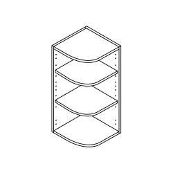 Flatpack Curved Corner Wall Unit